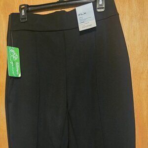 Flattering NWT Womans FLX Black Slacks with Side Zip - Size Large